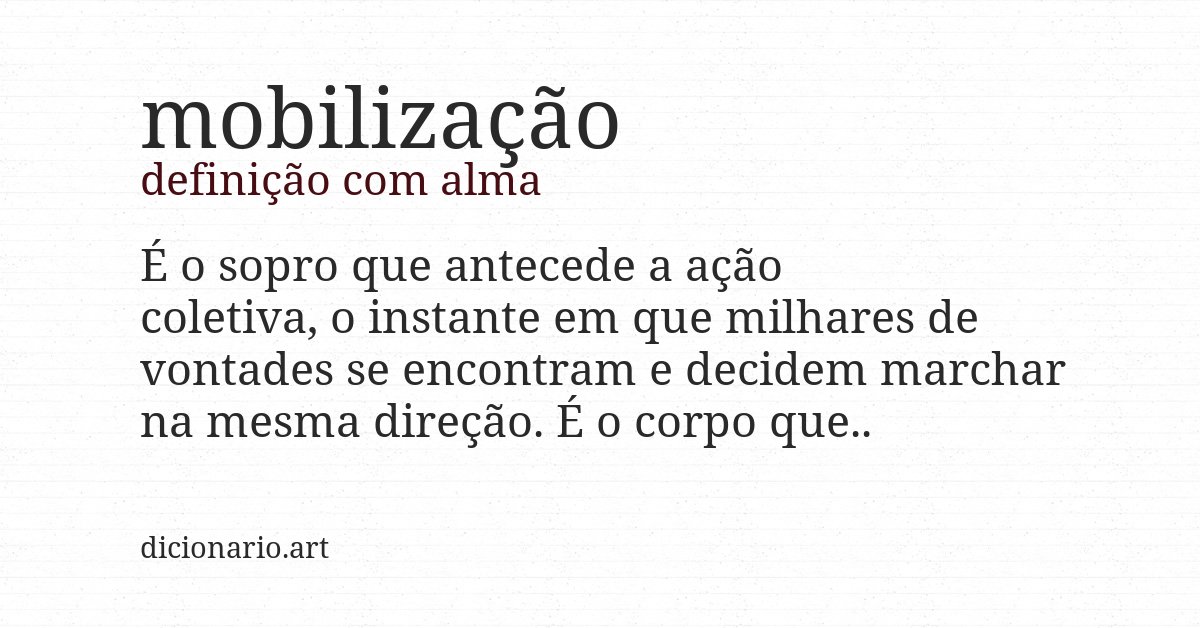 Definição com alma de mobilização