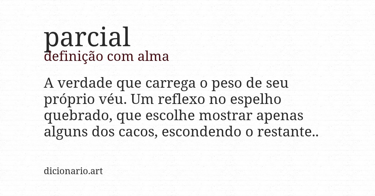 Definição com alma de parcial