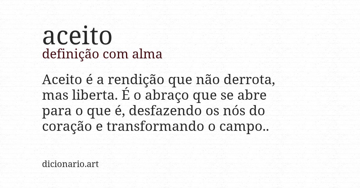 Definição com alma de aceito