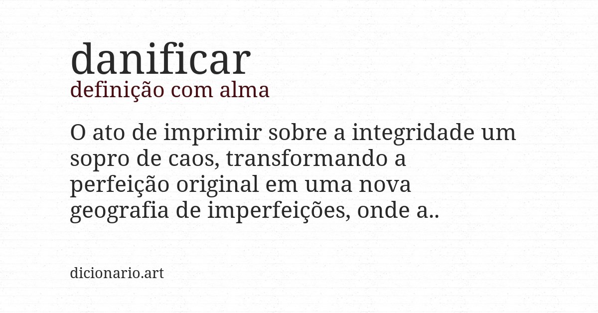 Definição com alma de danificar