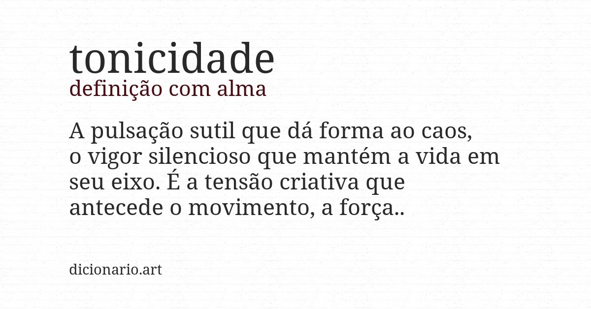 Definição com alma de tonicidade