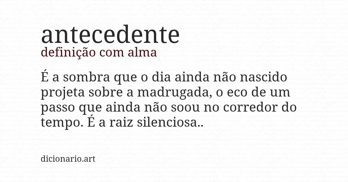 Definição com alma de antecedente