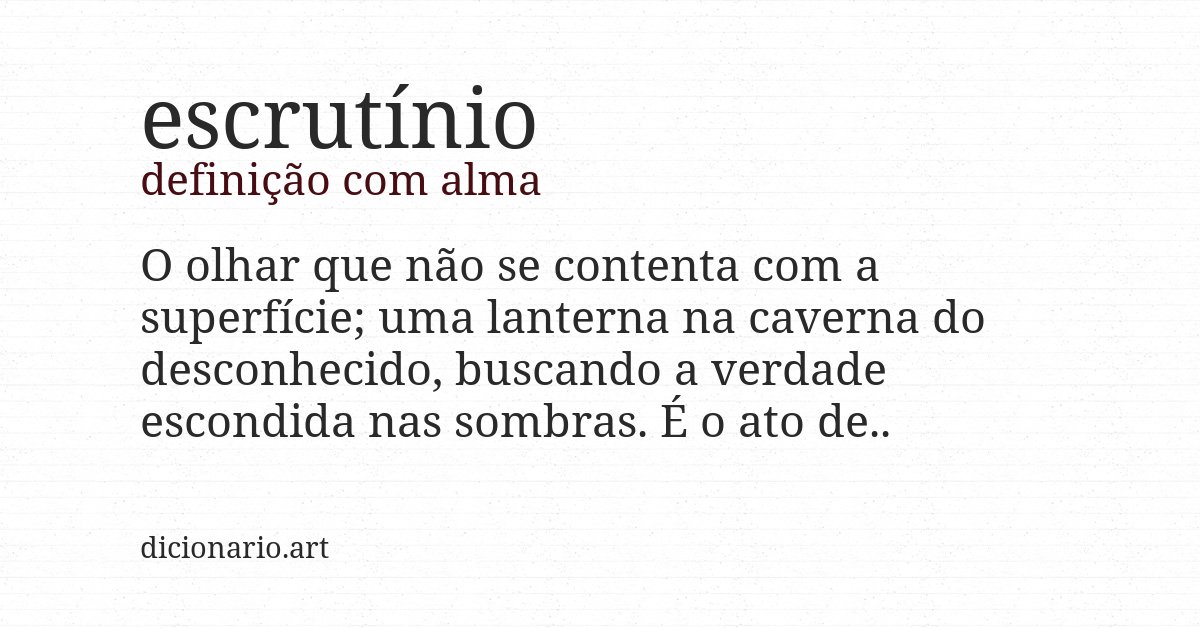 Definição com alma de escrutínio