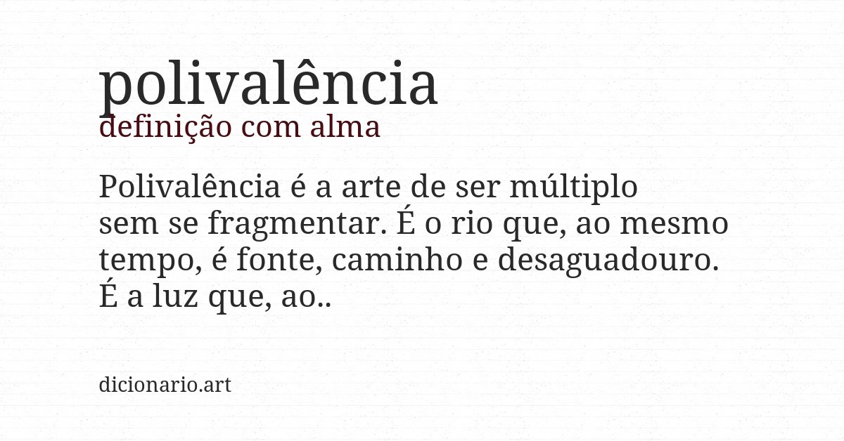 Definição com alma de polivalência