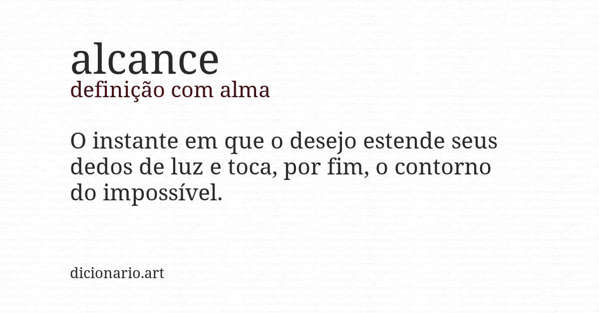 Definição com alma de alcance