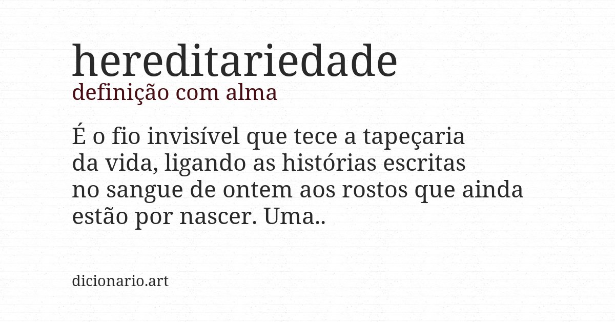 Definição com alma de hereditariedade