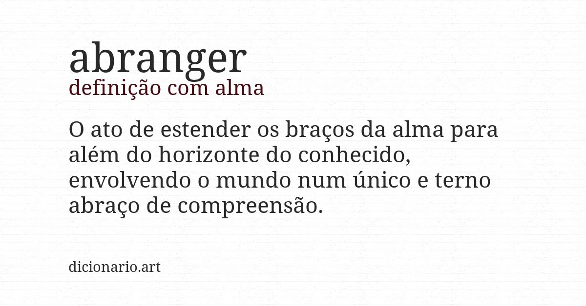 Definição com alma de abranger