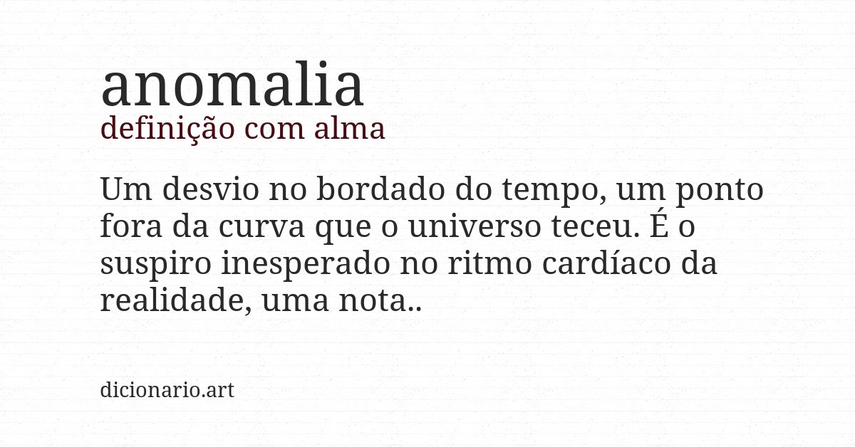 Definição com alma de anomalia