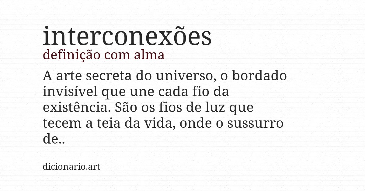 Definição com alma de interconexões