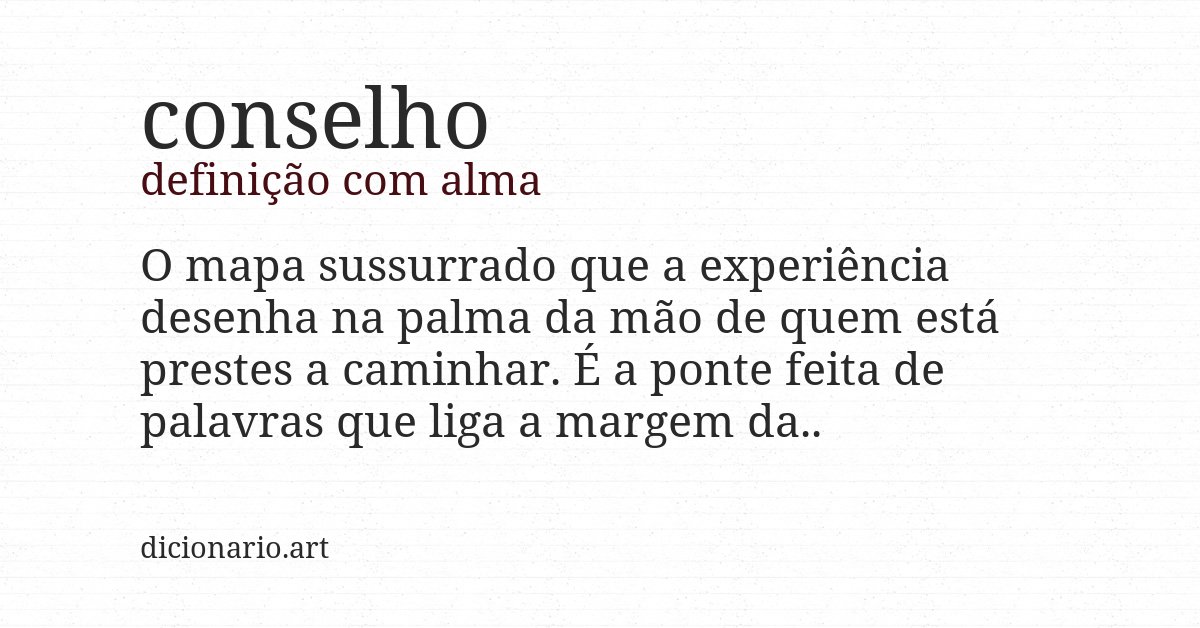 Definição com alma de conselho