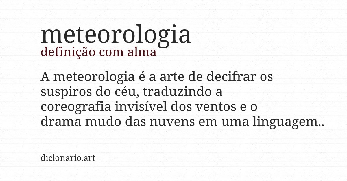 Definição com alma de meteorologia