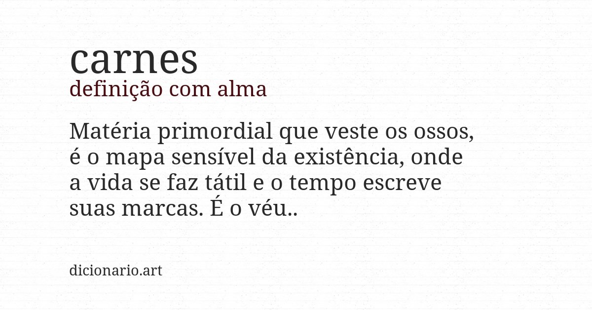 Definição com alma de carnes