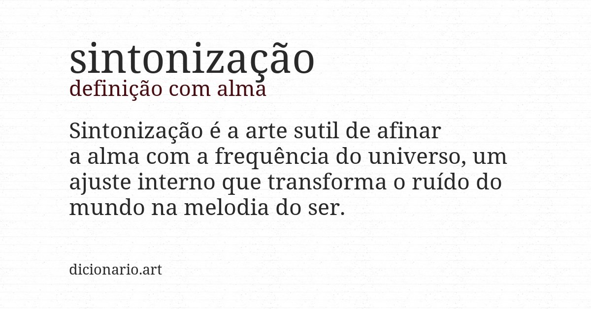 Definição com alma de sintonização