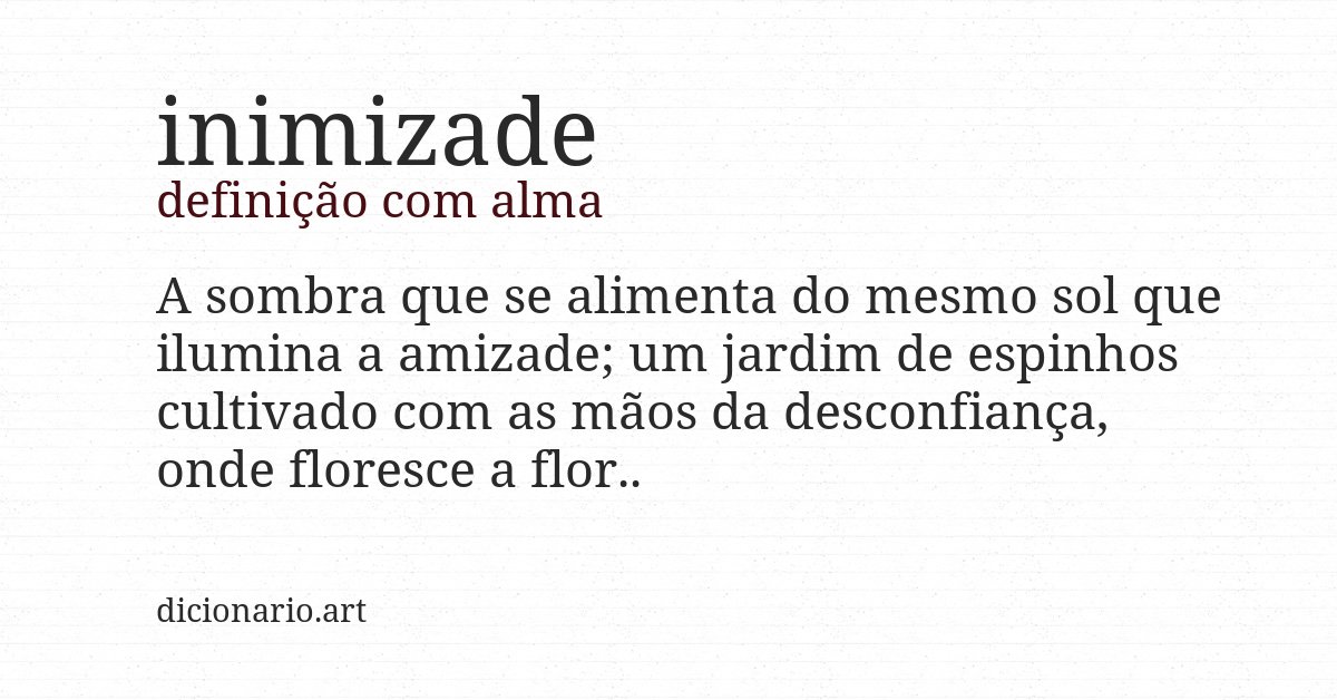 Definição com alma de inimizade