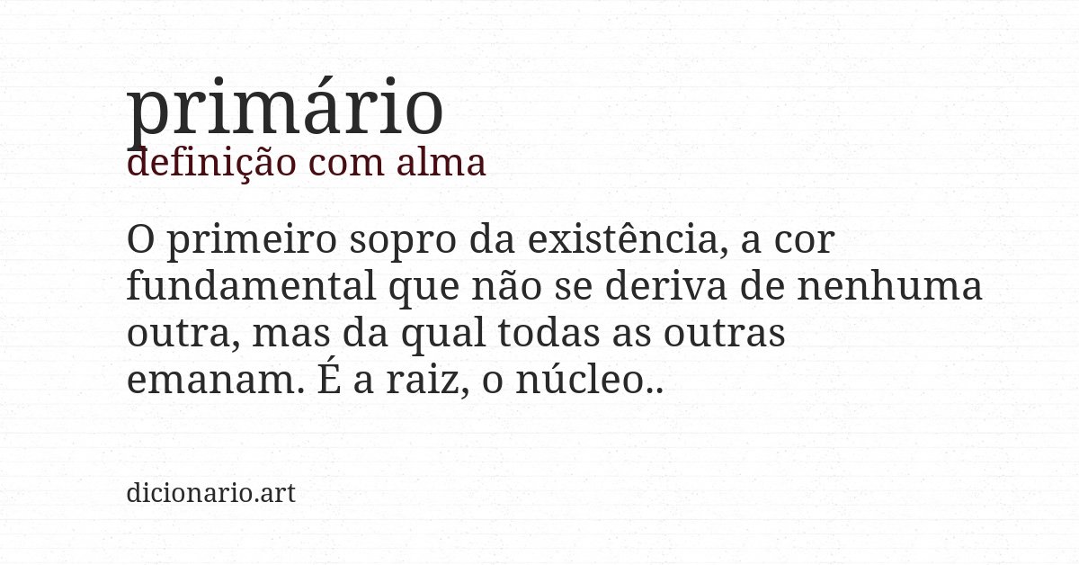 Definição com alma de primário