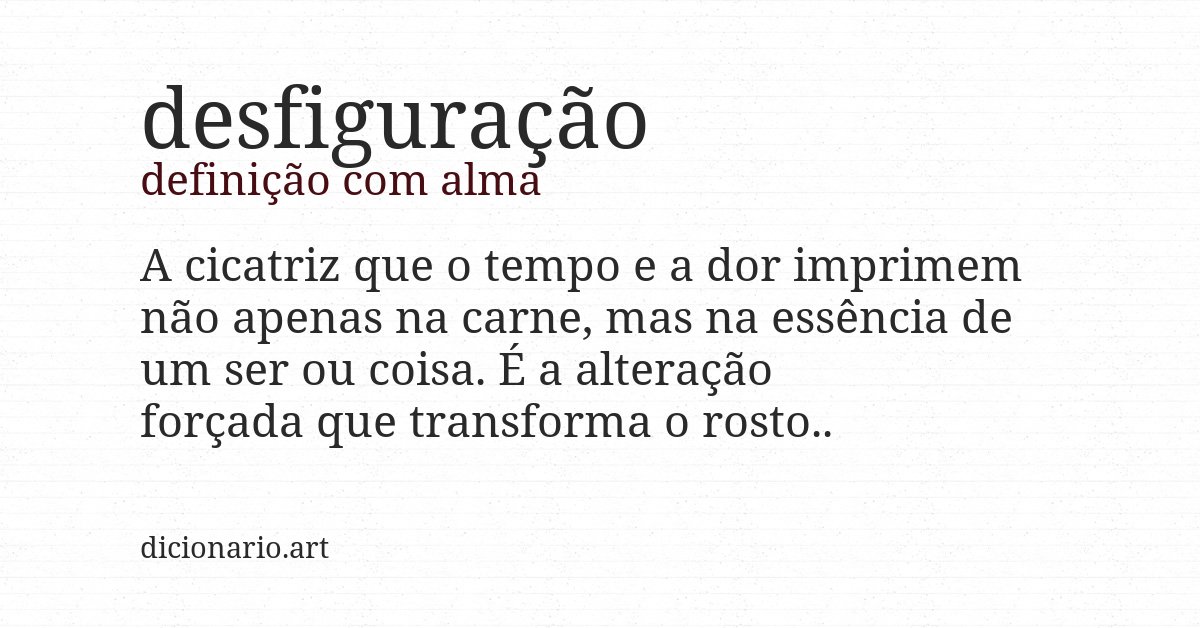 Definição com alma de desfiguração