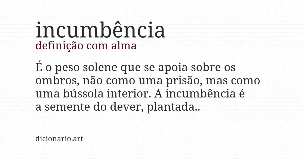 Definição com alma de incumbência