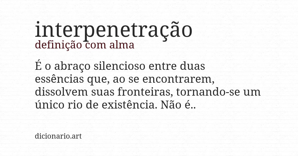 Definição com alma de interpenetração