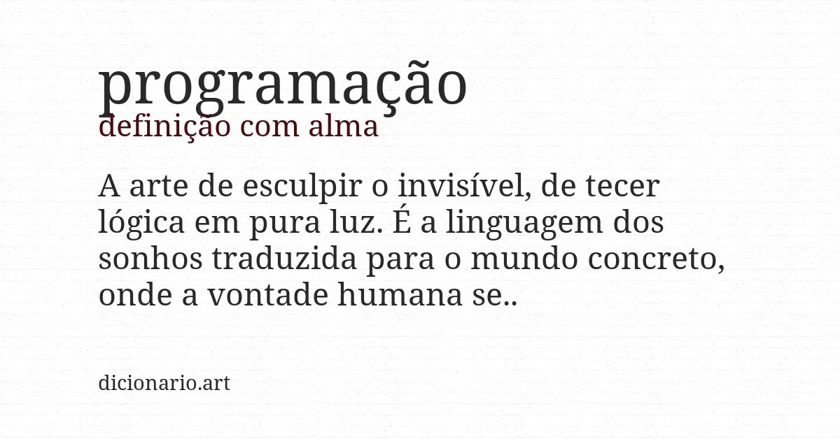 Definição com alma de programação