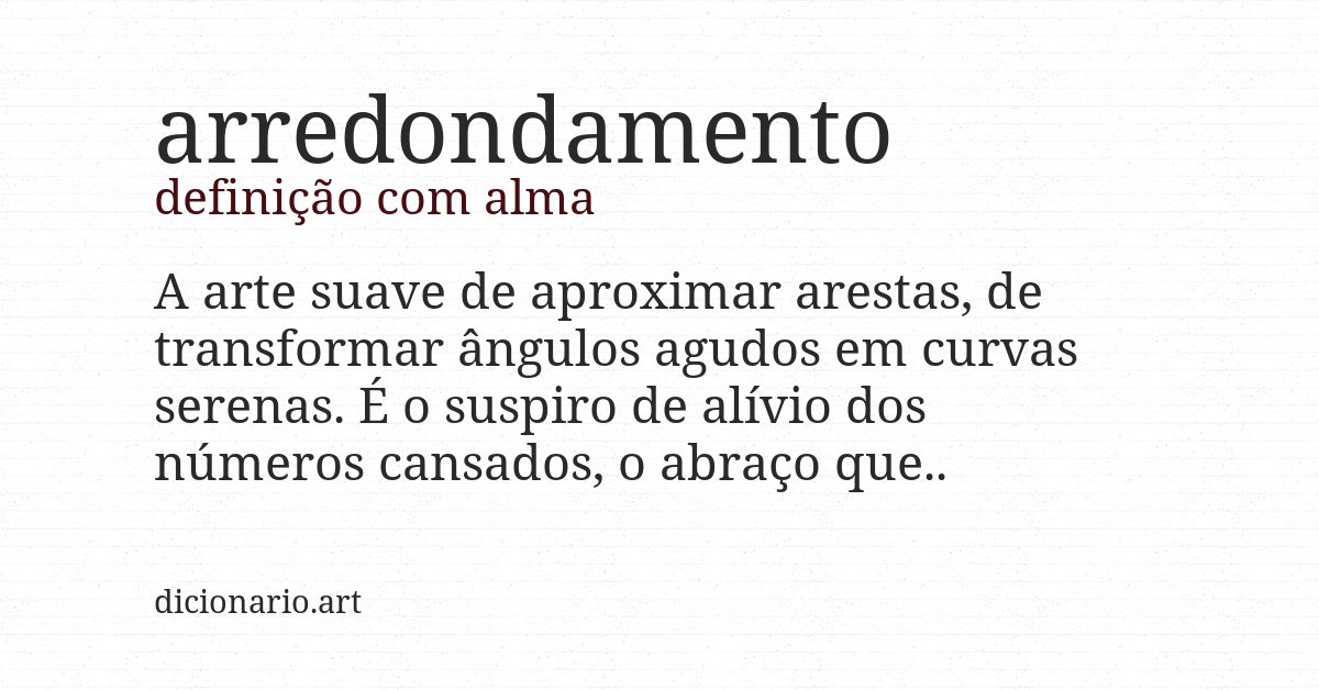 Definição com alma de arredondamento