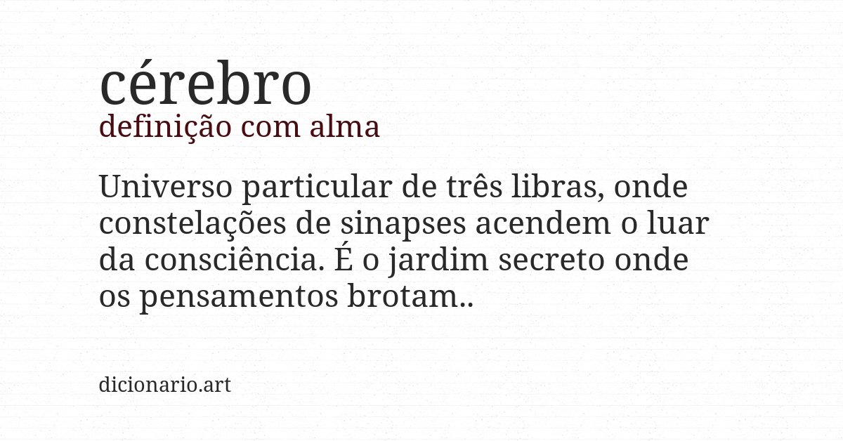 Definição com alma de cérebro