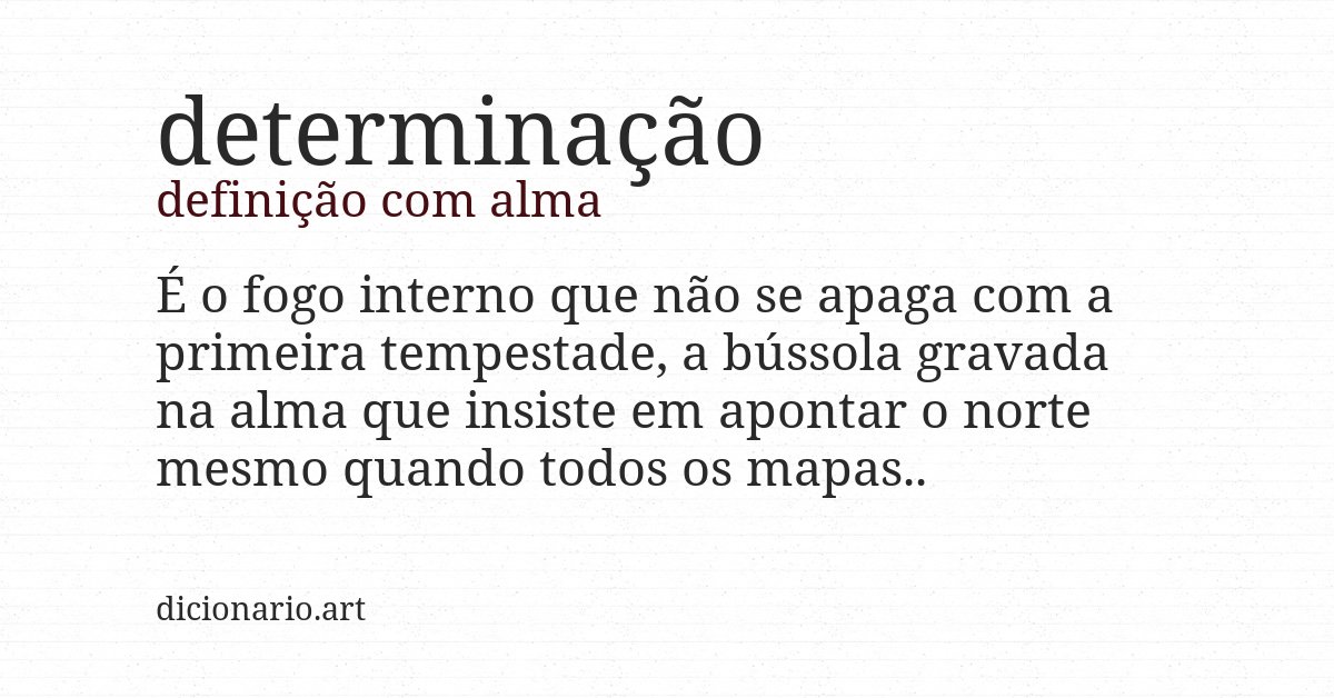 Definição com alma de determinação