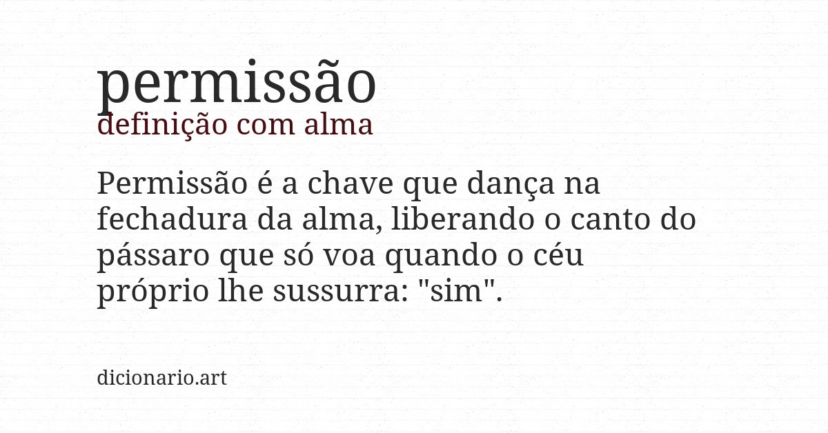 Definição com alma de permissão