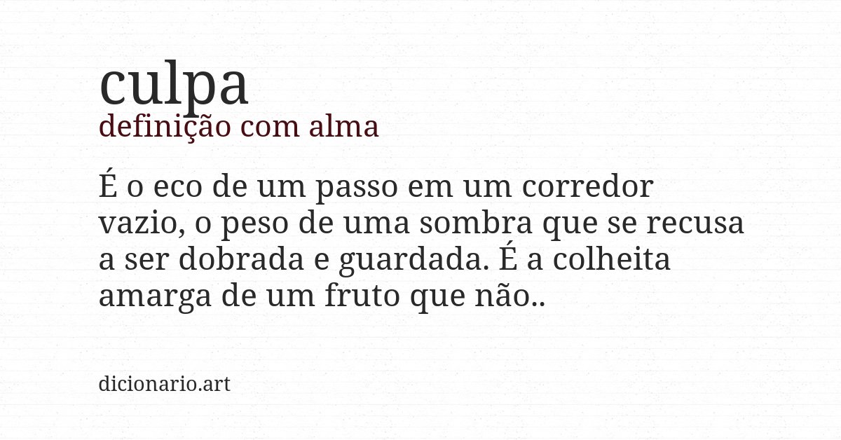 Definição com alma de culpa