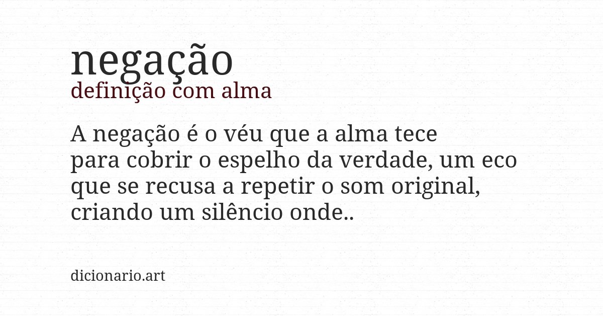 Definição com alma de negação