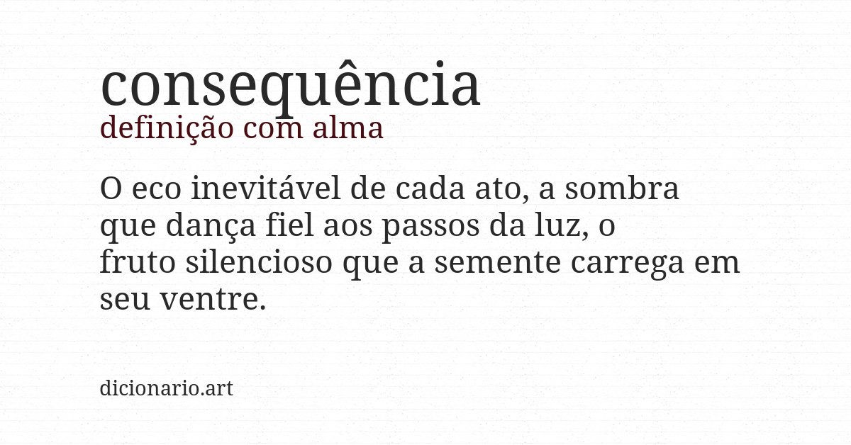 Definição com alma de consequência