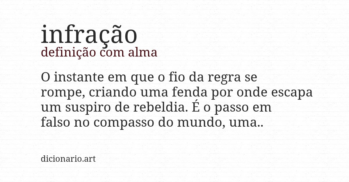 Definição com alma de infração