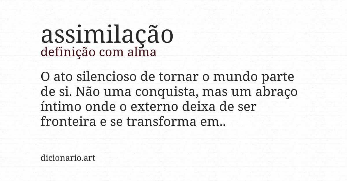 Definição com alma de assimilação
