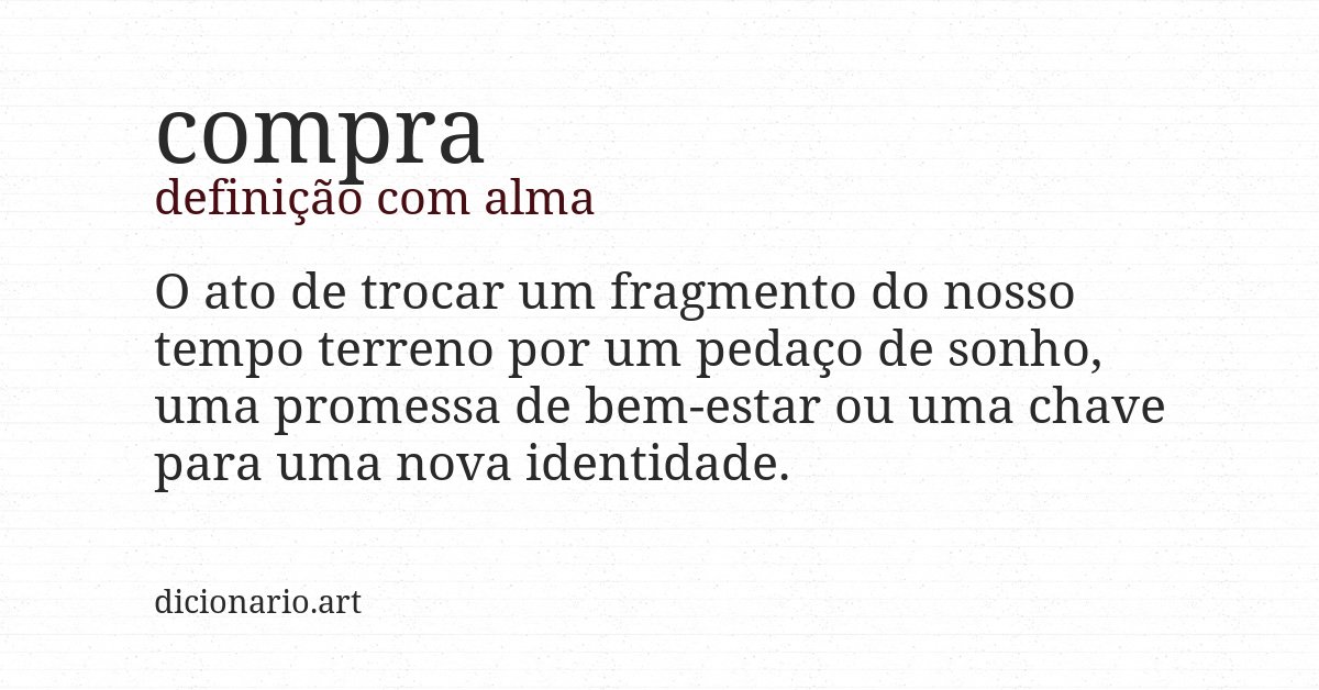 Definição com alma de compra