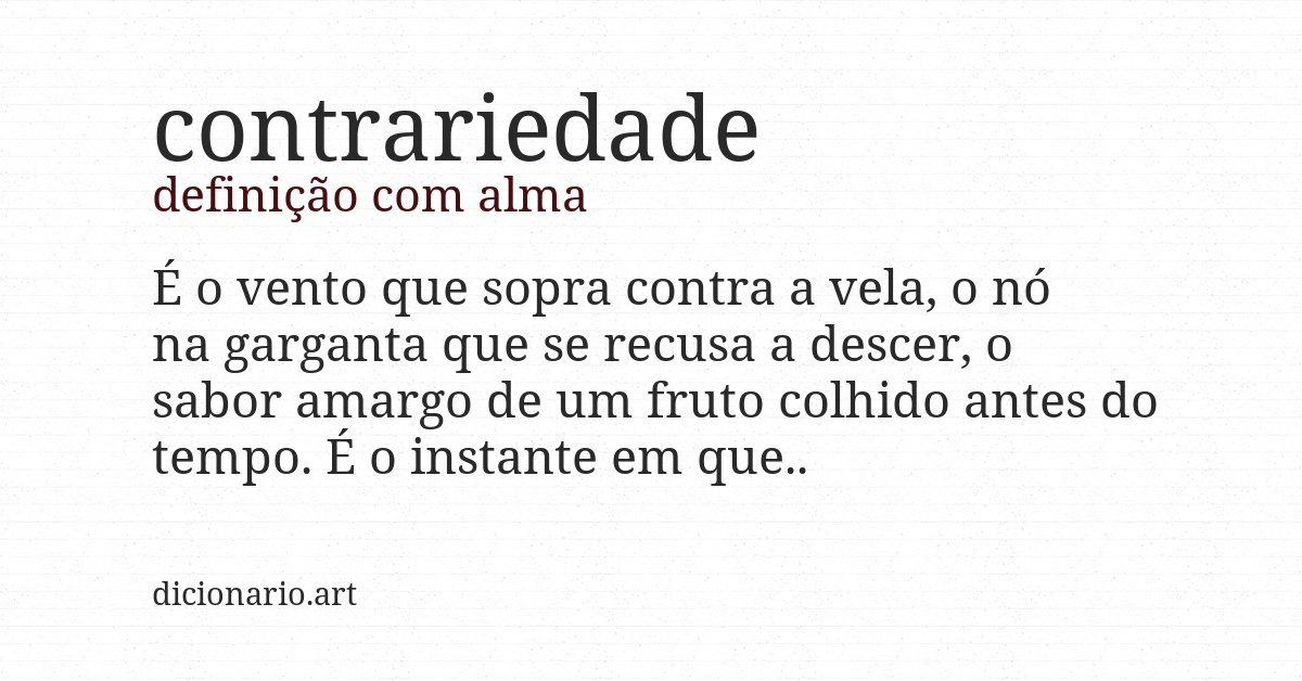 Definição com alma de contrariedade