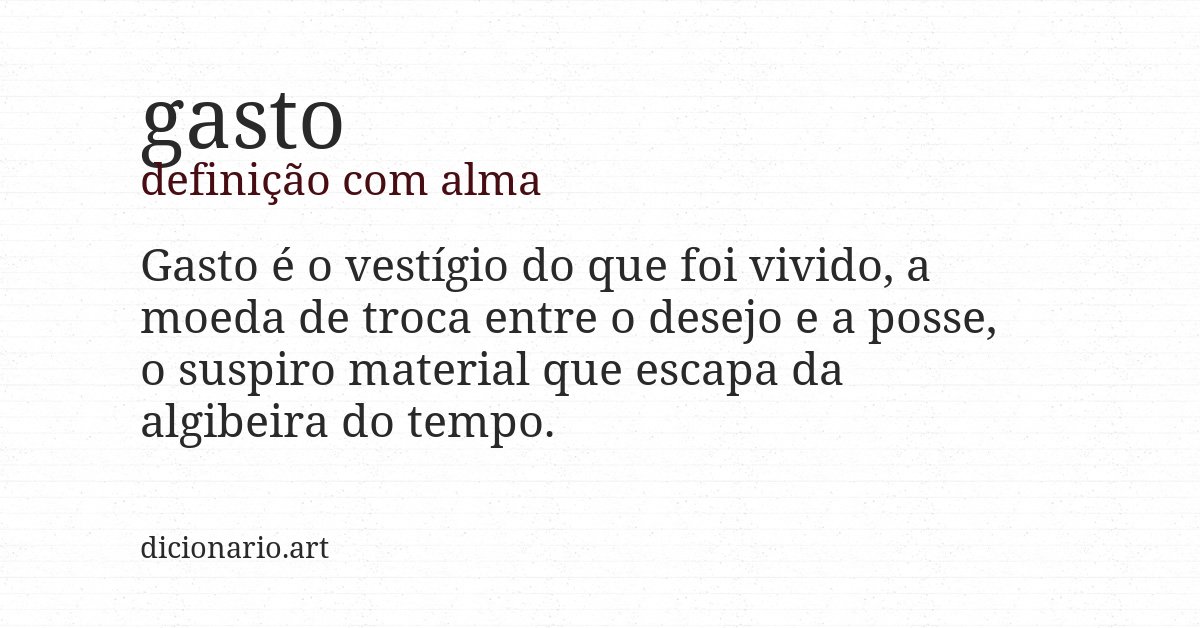 Definição com alma de gasto