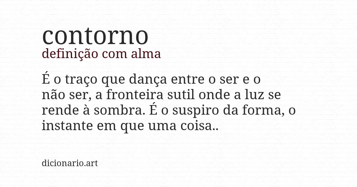 Definição com alma de contorno