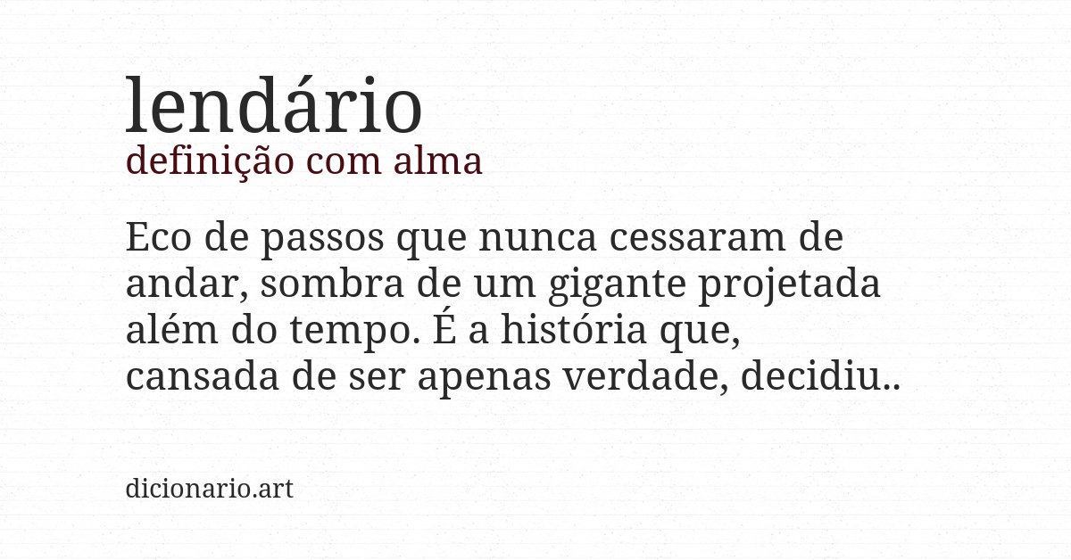 Definição com alma de lendário