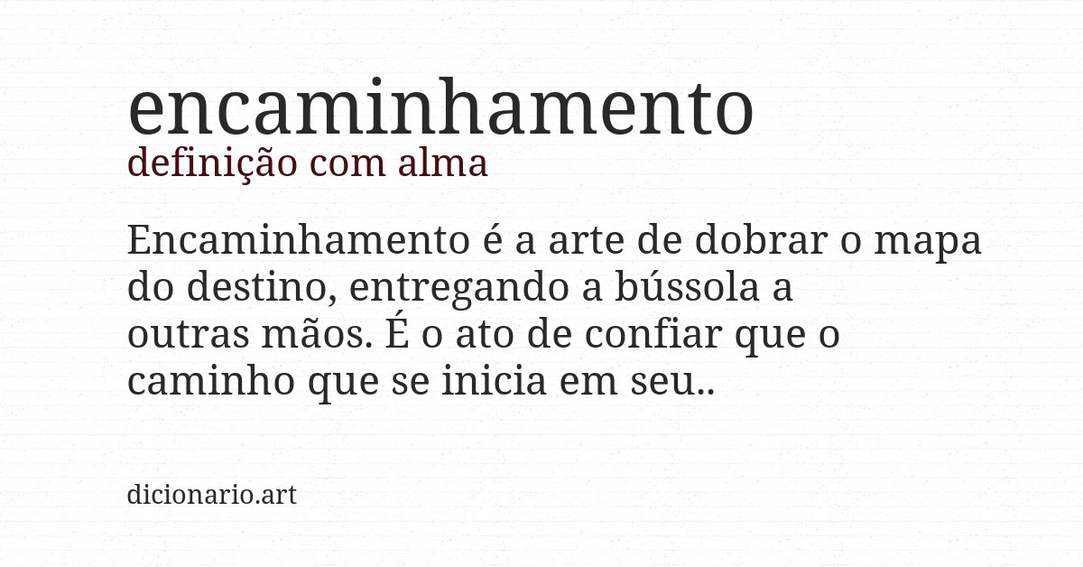 Definição com alma de encaminhamento