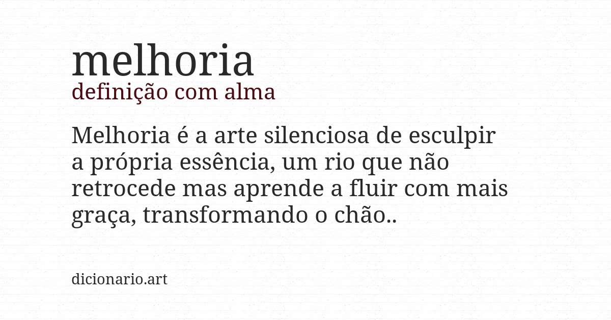 Definição com alma de melhoria