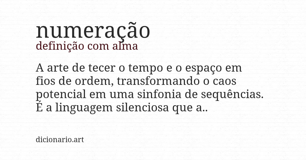 Definição com alma de numeração