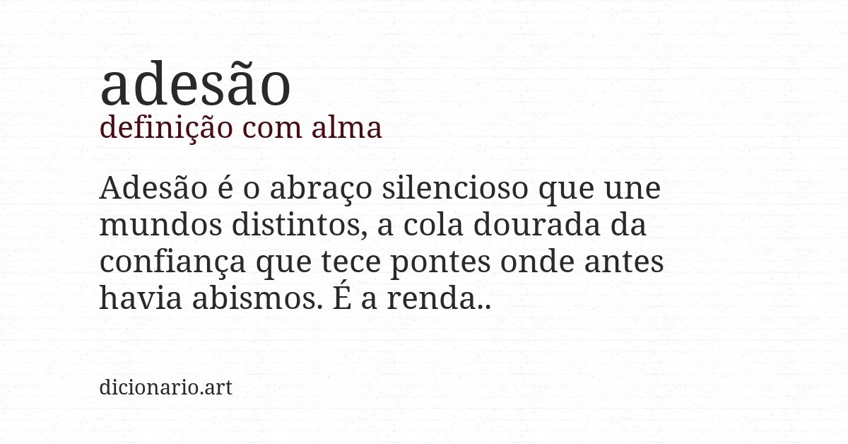 Definição com alma de adesão