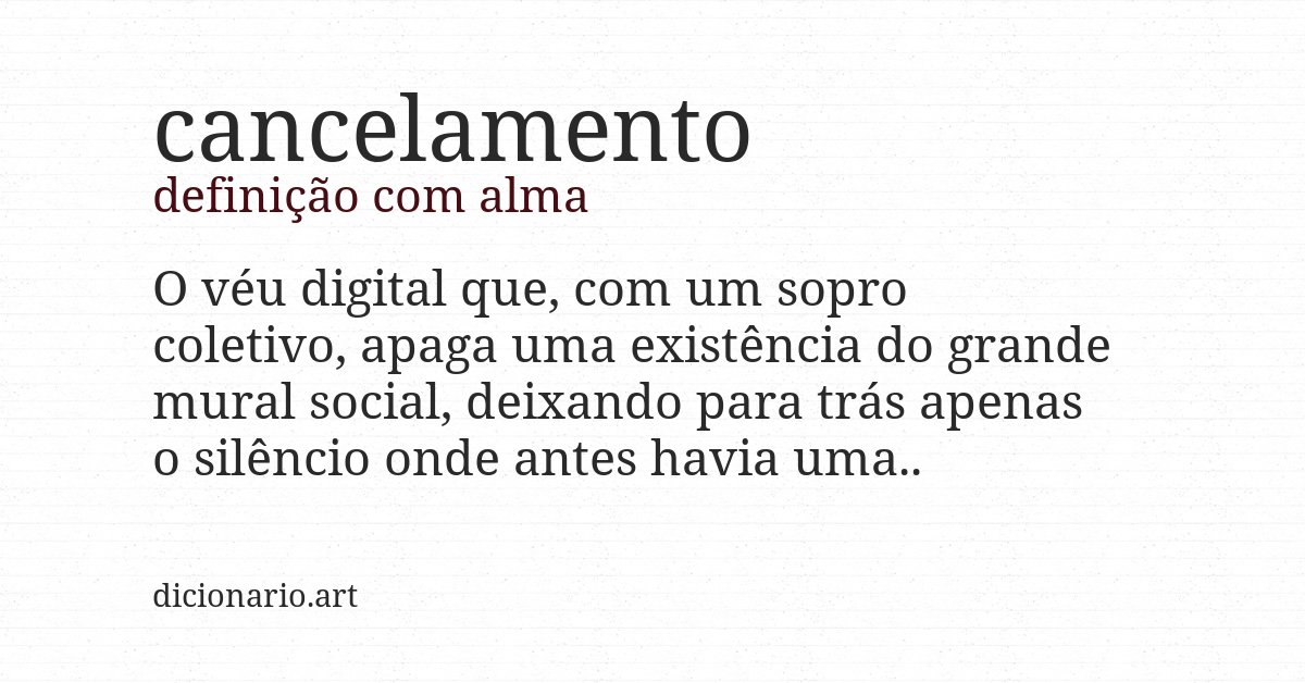 Definição com alma de cancelamento