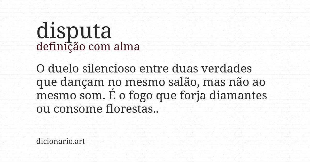Definição com alma de disputa