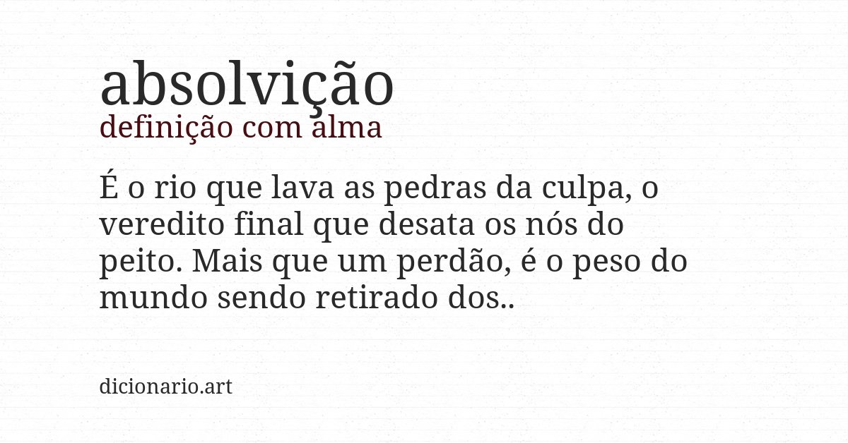 Definição com alma de absolvição