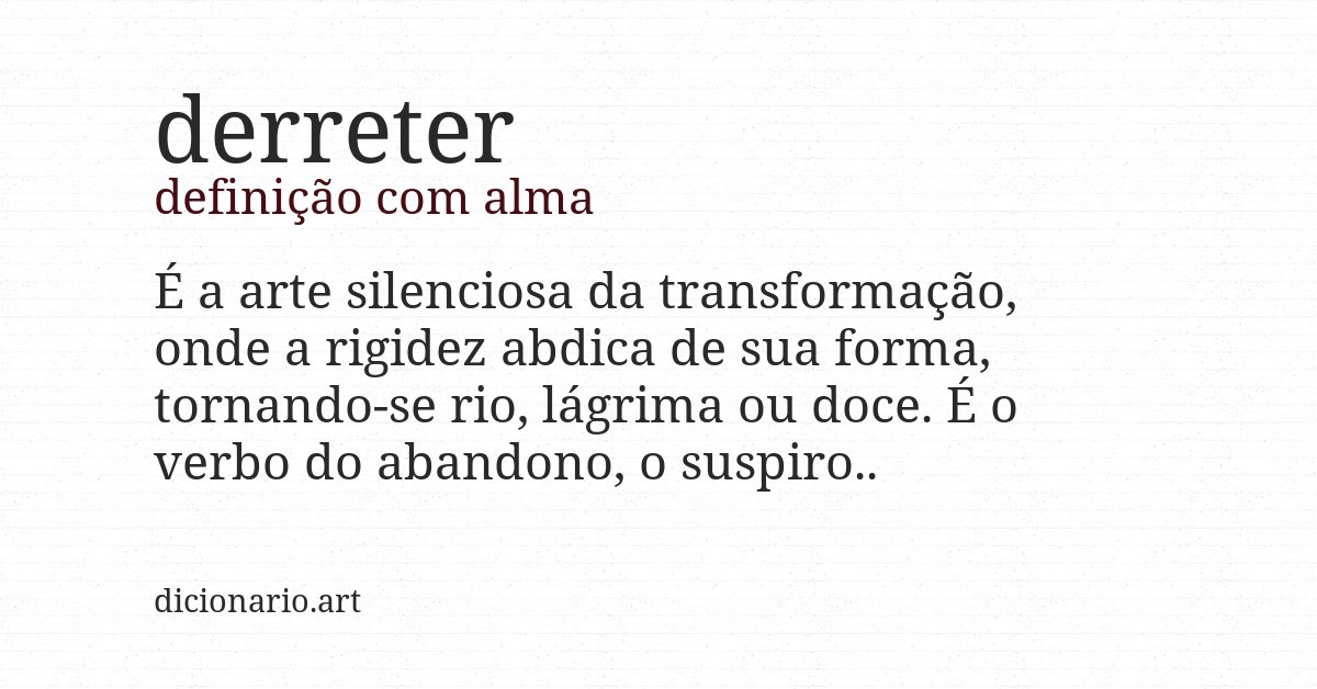 Definição com alma de derreter