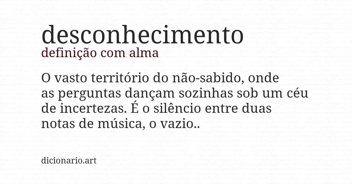 Definição com alma de desconhecimento