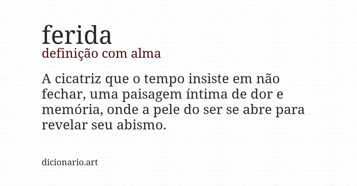 Definição com alma de ferida