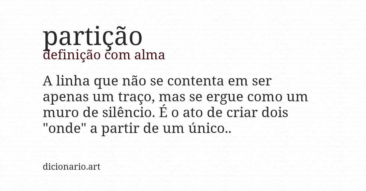 Definição com alma de partição