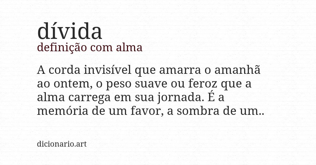 Definição com alma de dívida