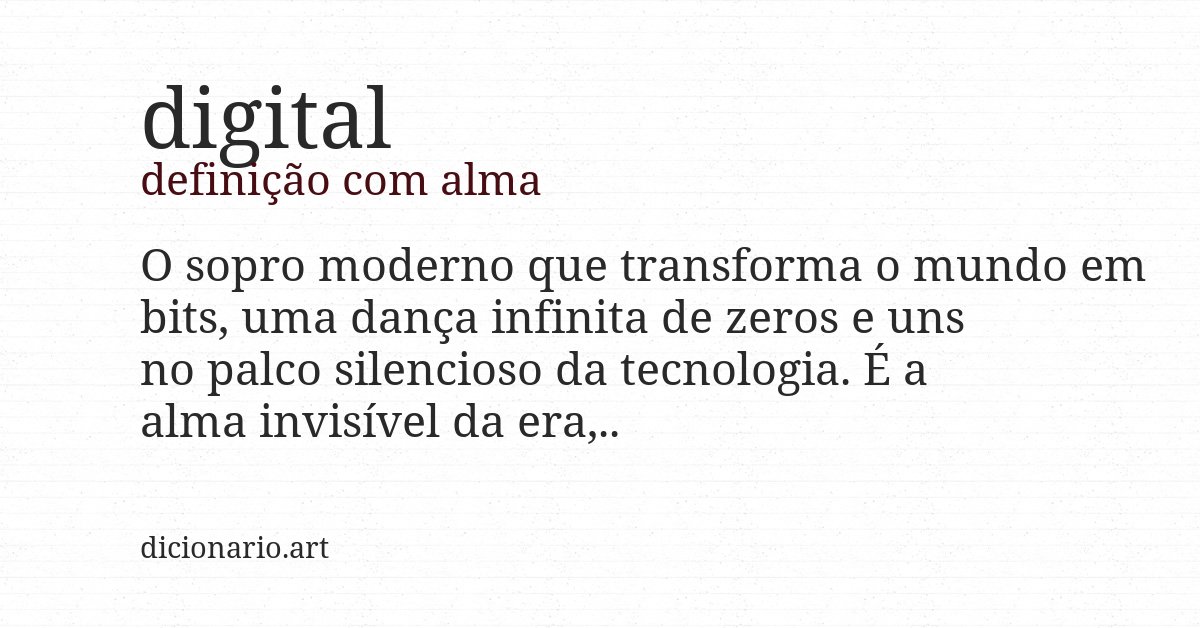 Definição com alma de digital